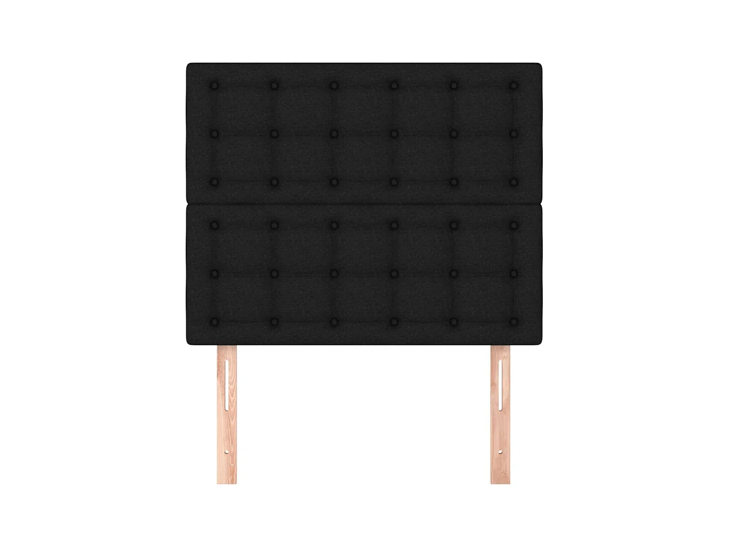 Hoofdborden 2 stuks Zwart 80x5x78/88 cm Stof