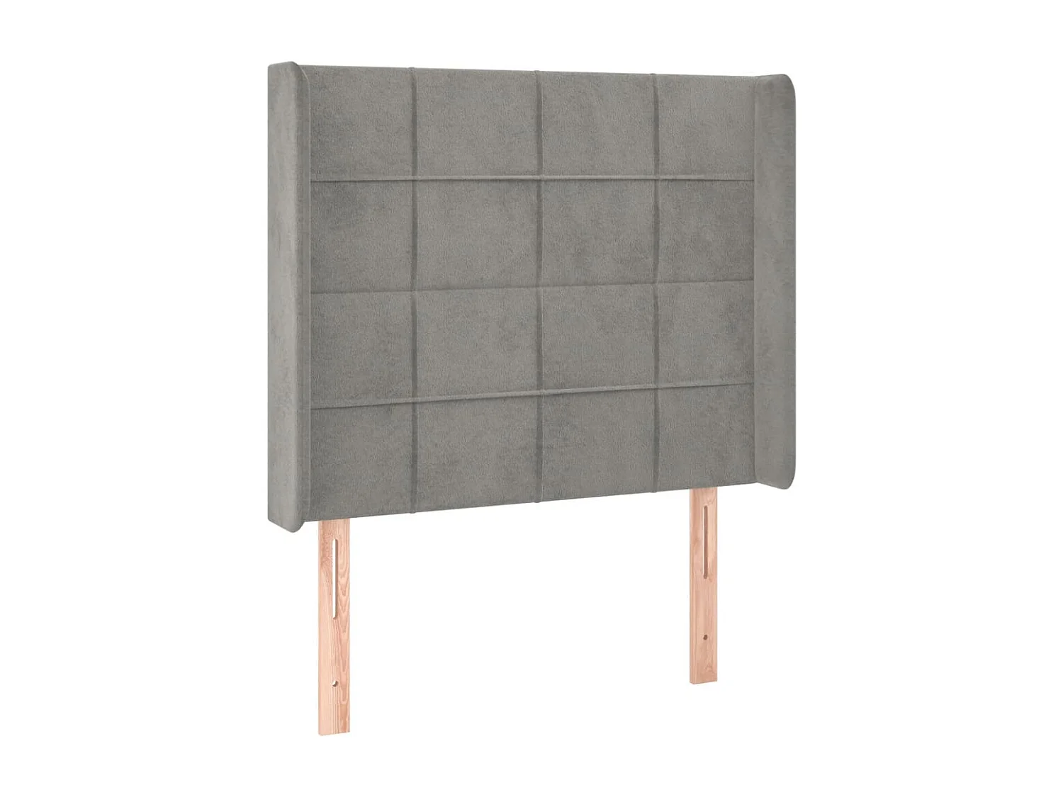 Tête de lit à LED Gris clair 93x16x118/128 cm Velours