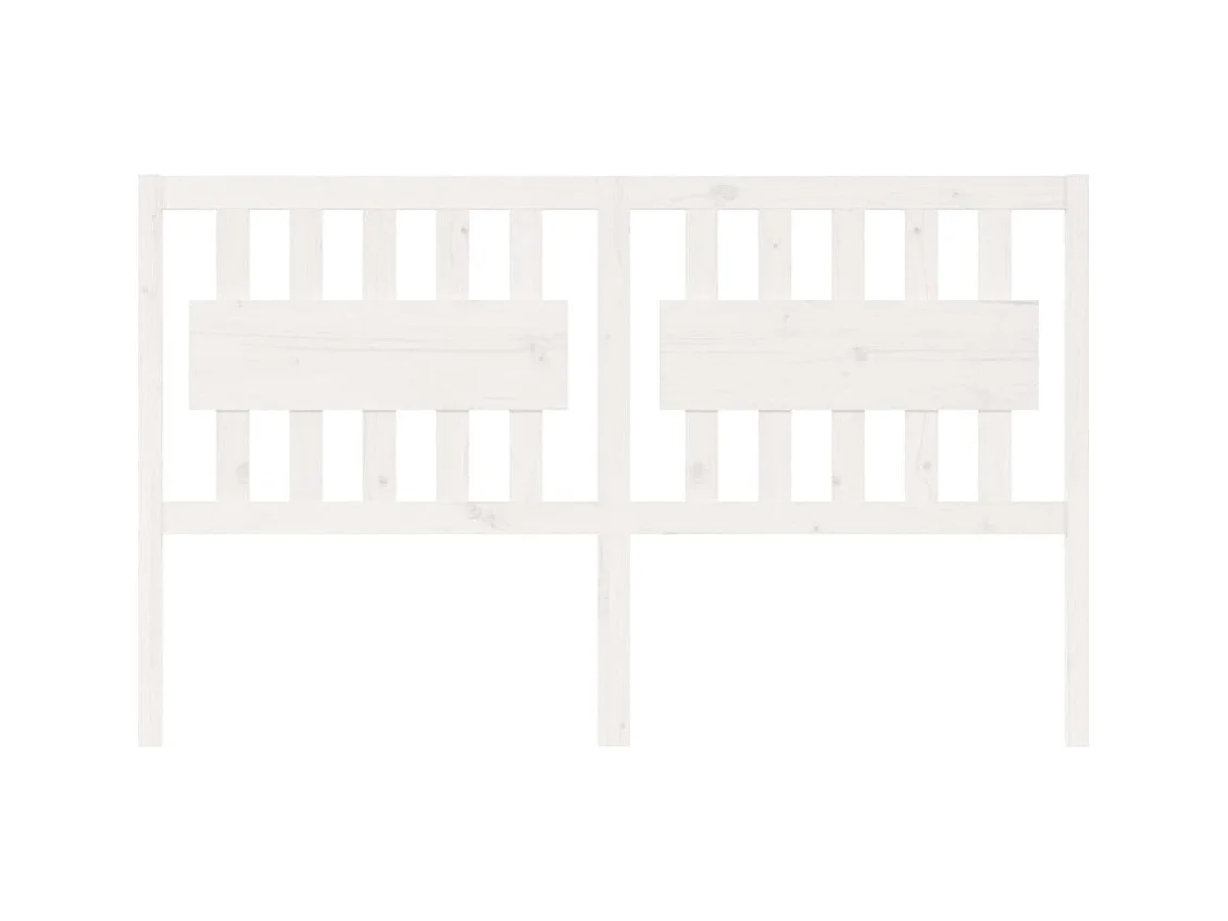 Wit hoofdeinde 165,5x4x100 cm Massief grenenhout