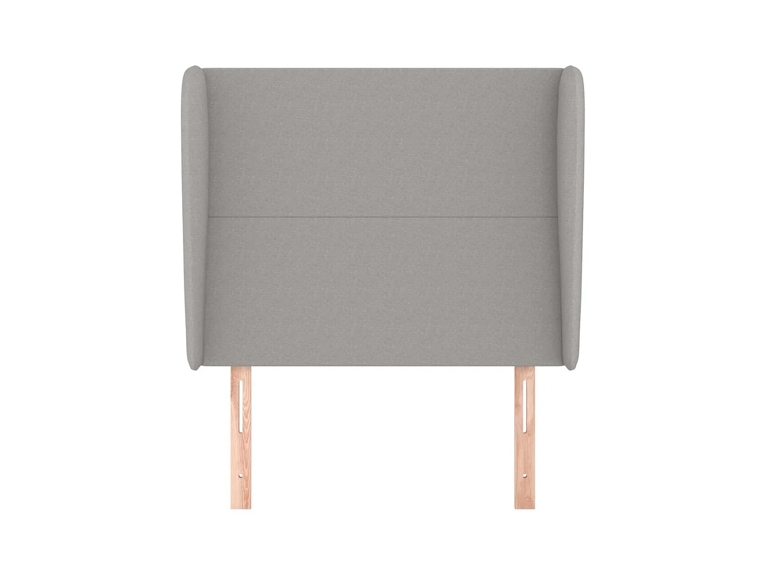 Kopfteil mit Flügeln Hellgrau 93x23x118/128 cm Stoff