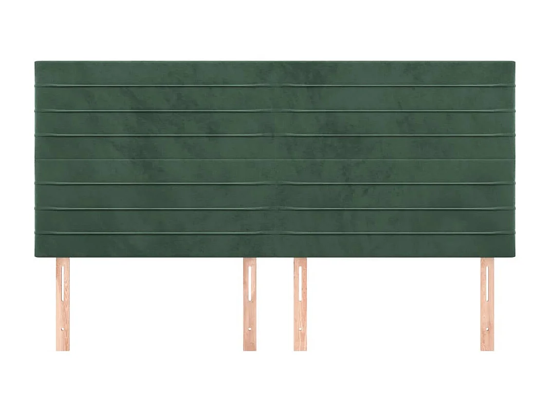 Têtes de lit 4 pcs Vert foncé 80x5x78/88 cm Velours
