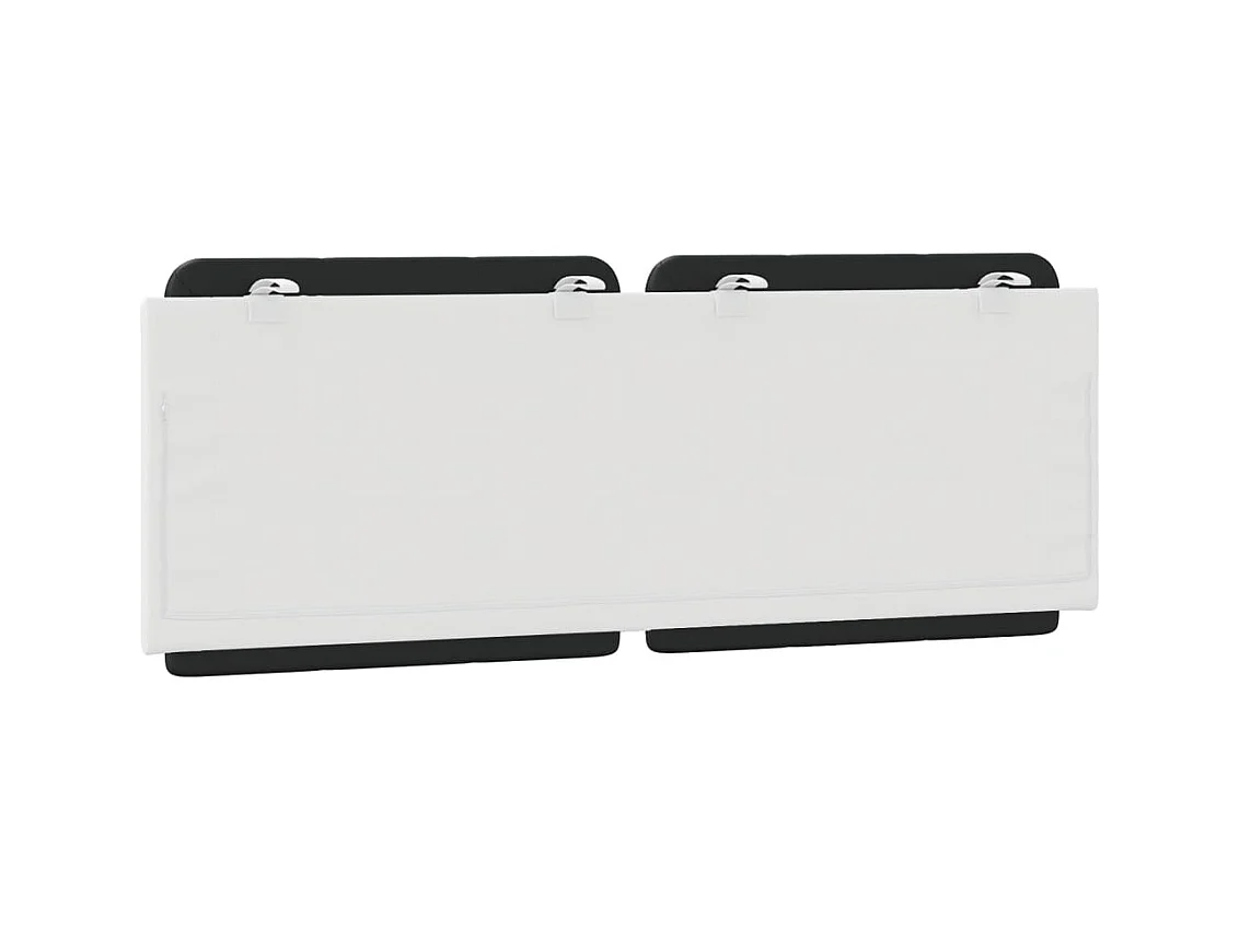 Schwarz-weißes Kopfteilkissen 120 cm Kunstleder