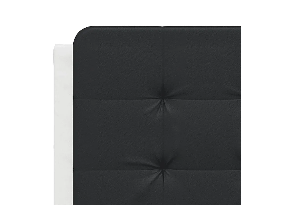 Schwarz-weißes Kopfteilkissen 120 cm Kunstleder