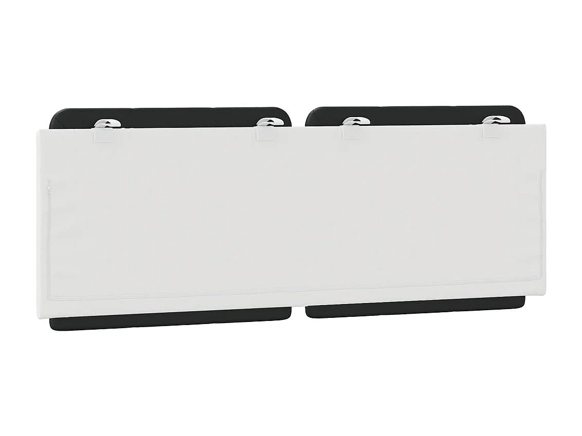 Cuscino per testiera in similpelle nero e bianco 120 cm