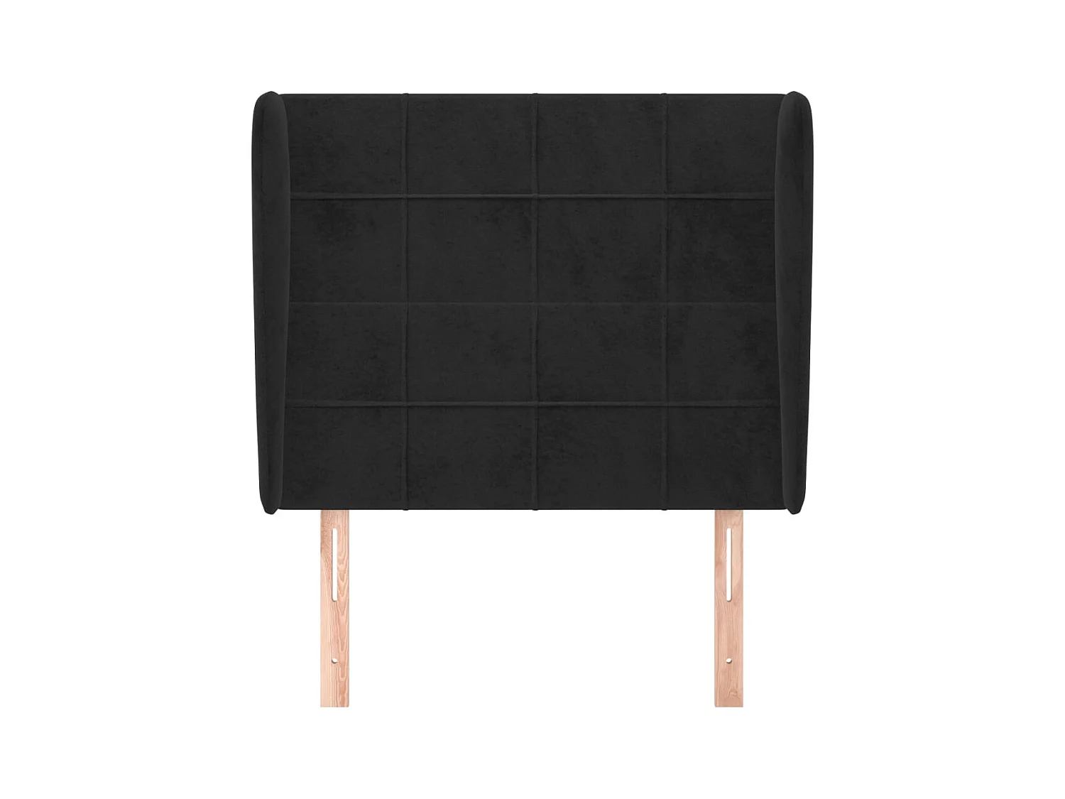 Tête de lit avec oreilles Noir 93x23x118/128 cm Velours