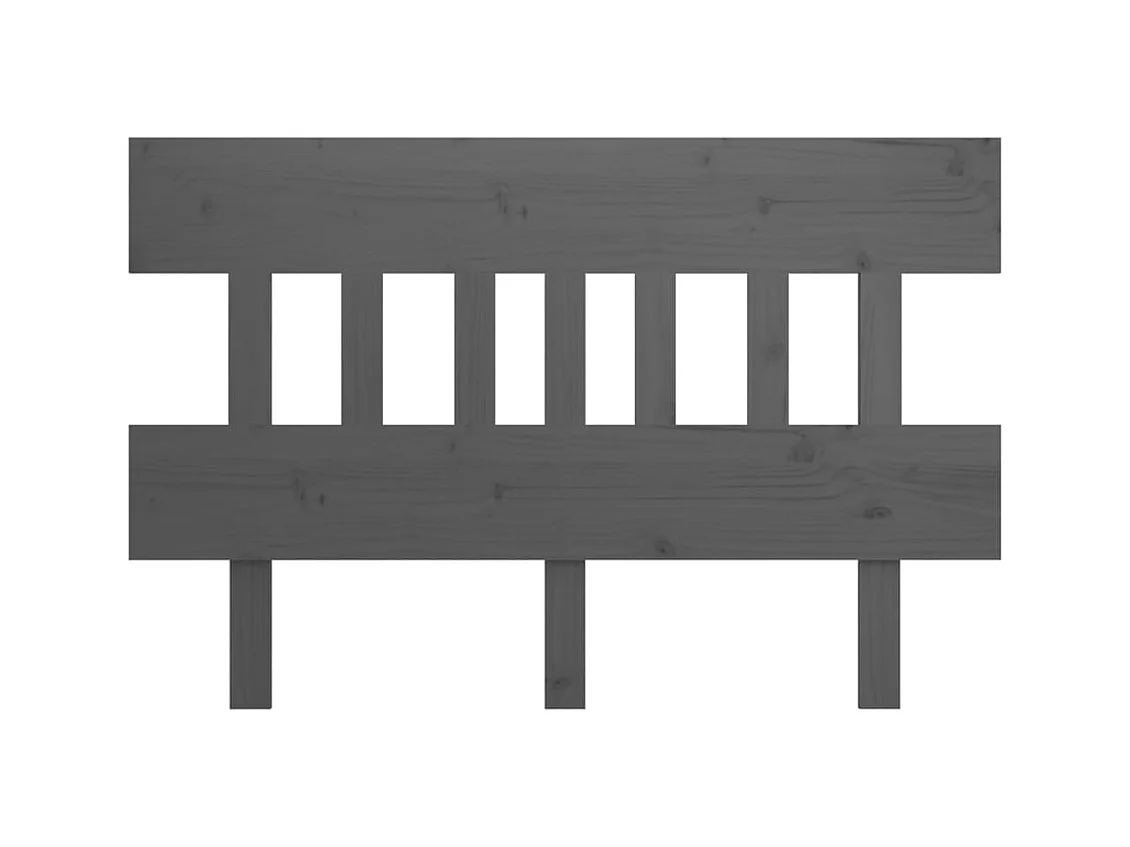Grijs hoofdbord 163,5x3x81 cm Massief grenenhout