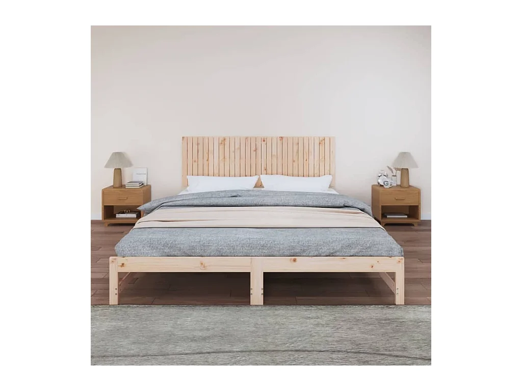 Cabecero de pared 185x3x60 cm Madera maciza de pino