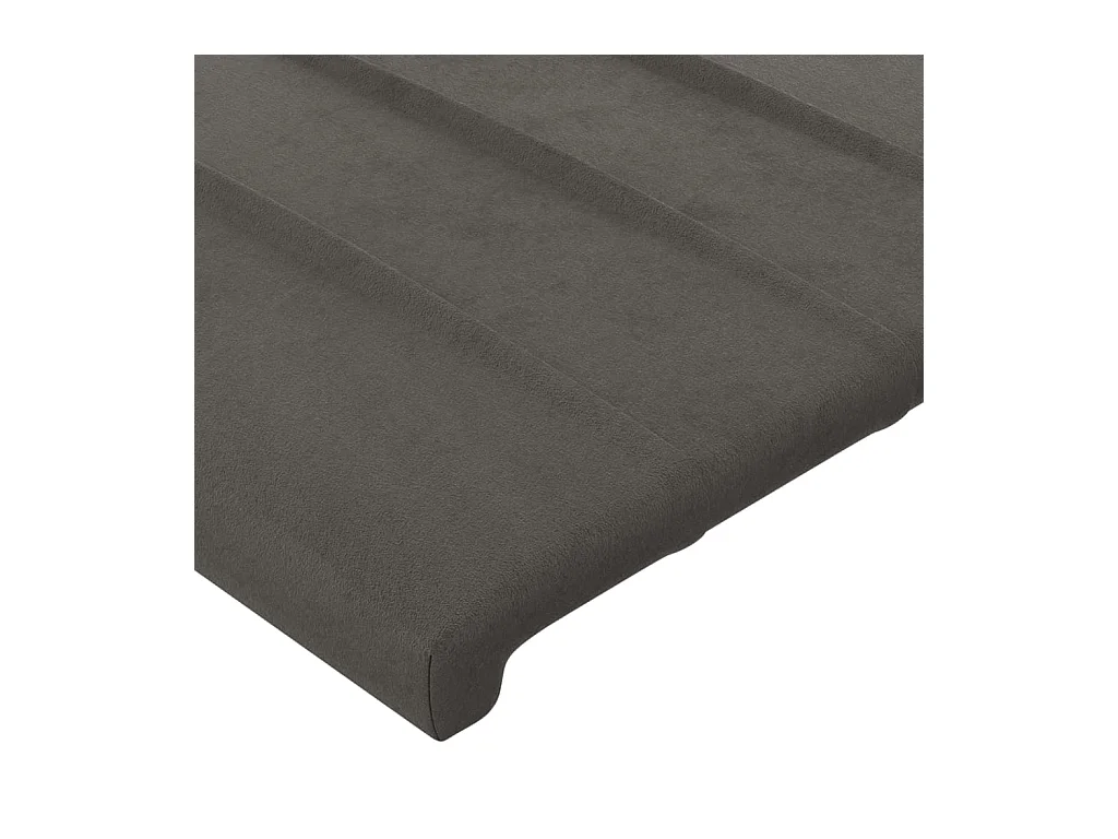 Tête de lit avec oreilles Gris foncé 183x23x78/88 cm Velours