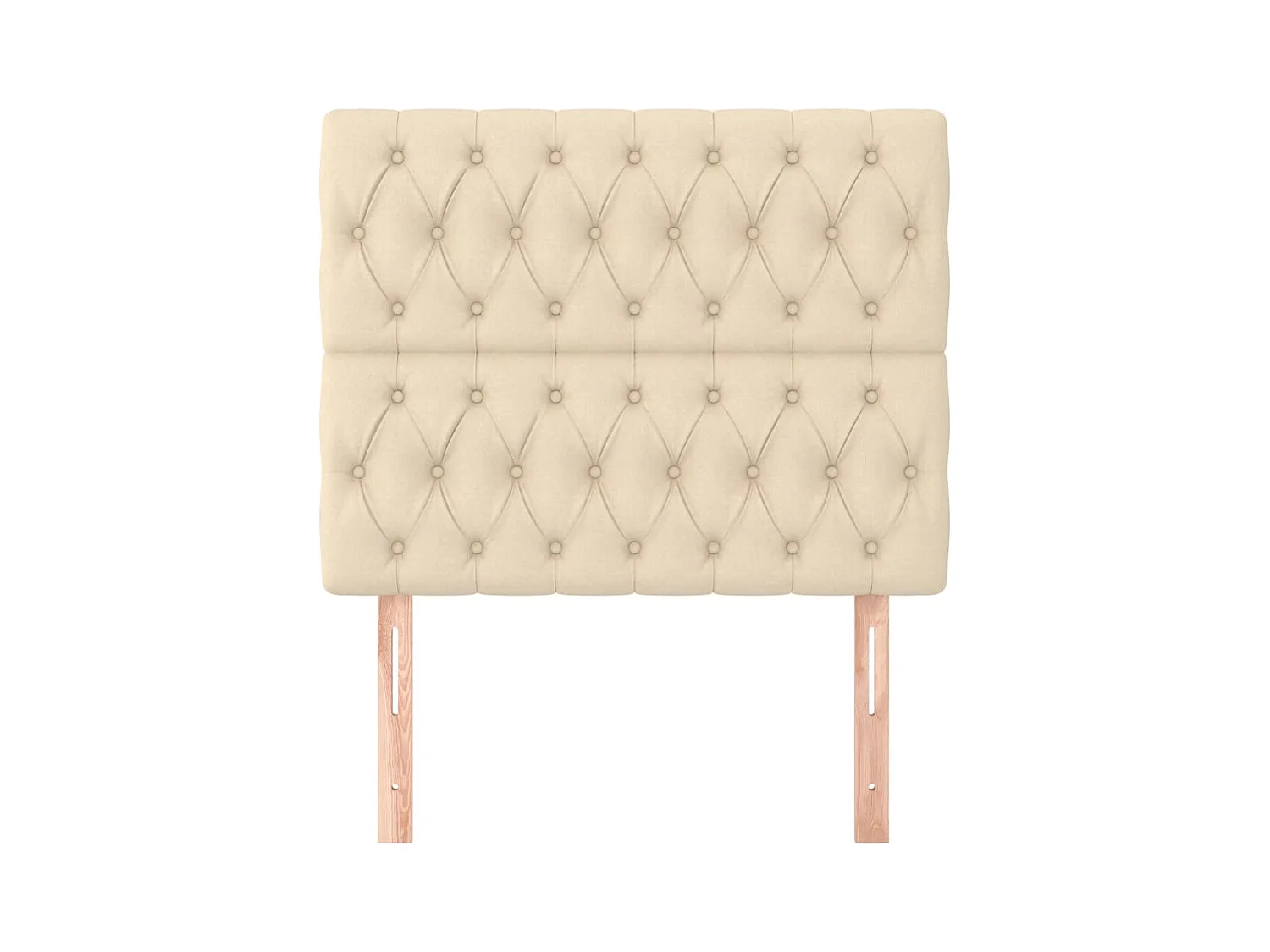 Têtes de lit 2 pcs Crème 90x7x78/88 cm Tissu