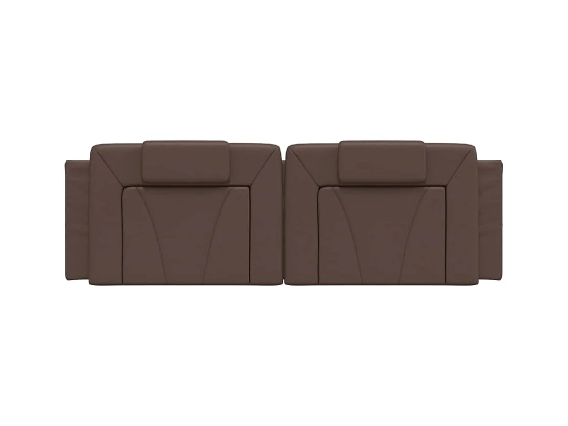 Bruin hoofdbordkussen 160 cm kunstleer