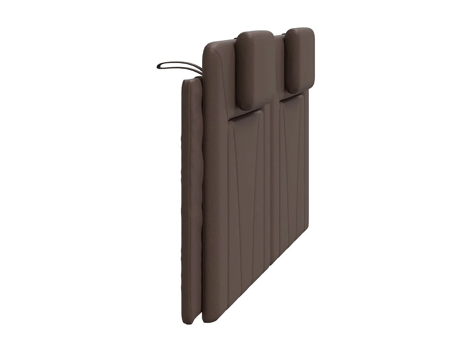 Braunes Kopfteilkissen 160 cm Kunstleder