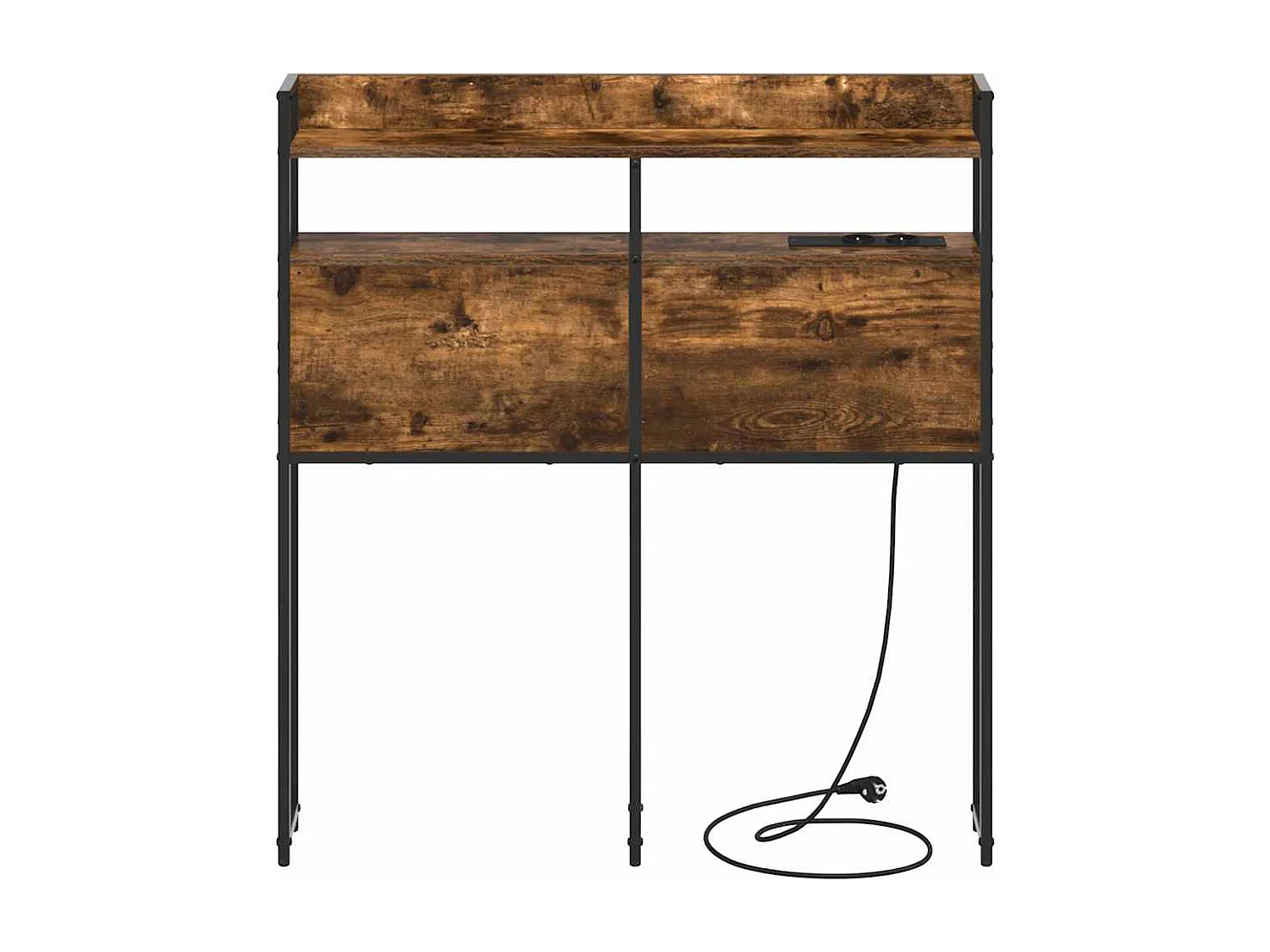 Hoofdbord met plank Gerookt eikenhout 100 cm Technisch hout