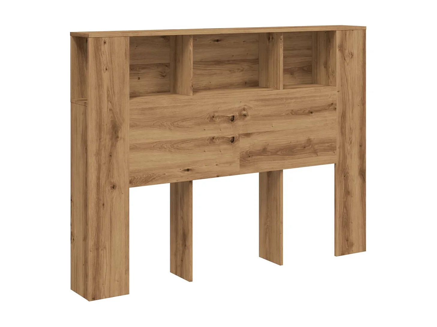 Armoire de tête de lit chêne artisanal 140x18,5x102,5 cm