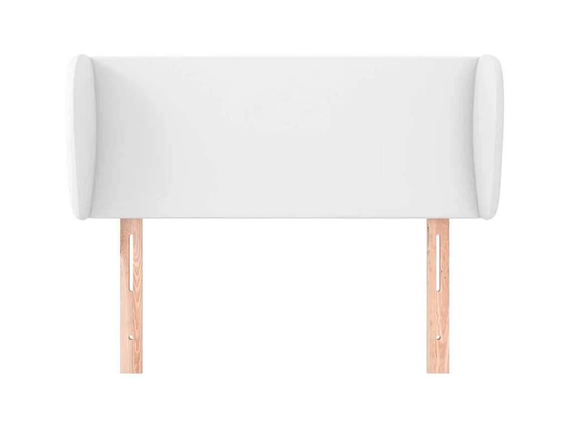 Hoofdbord met vleugels Wit 93x23x78/88 cm Kunstleer