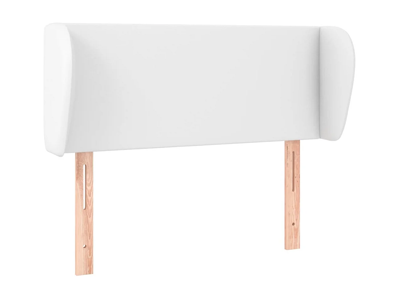 Kopfteil mit Flügeln Weiß 93x23x78/88 cm Kunstleder