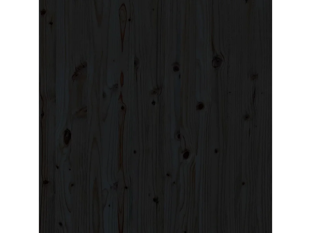 Tête de lit murale Noir 146x3x91,5 cm Bois massif de pin