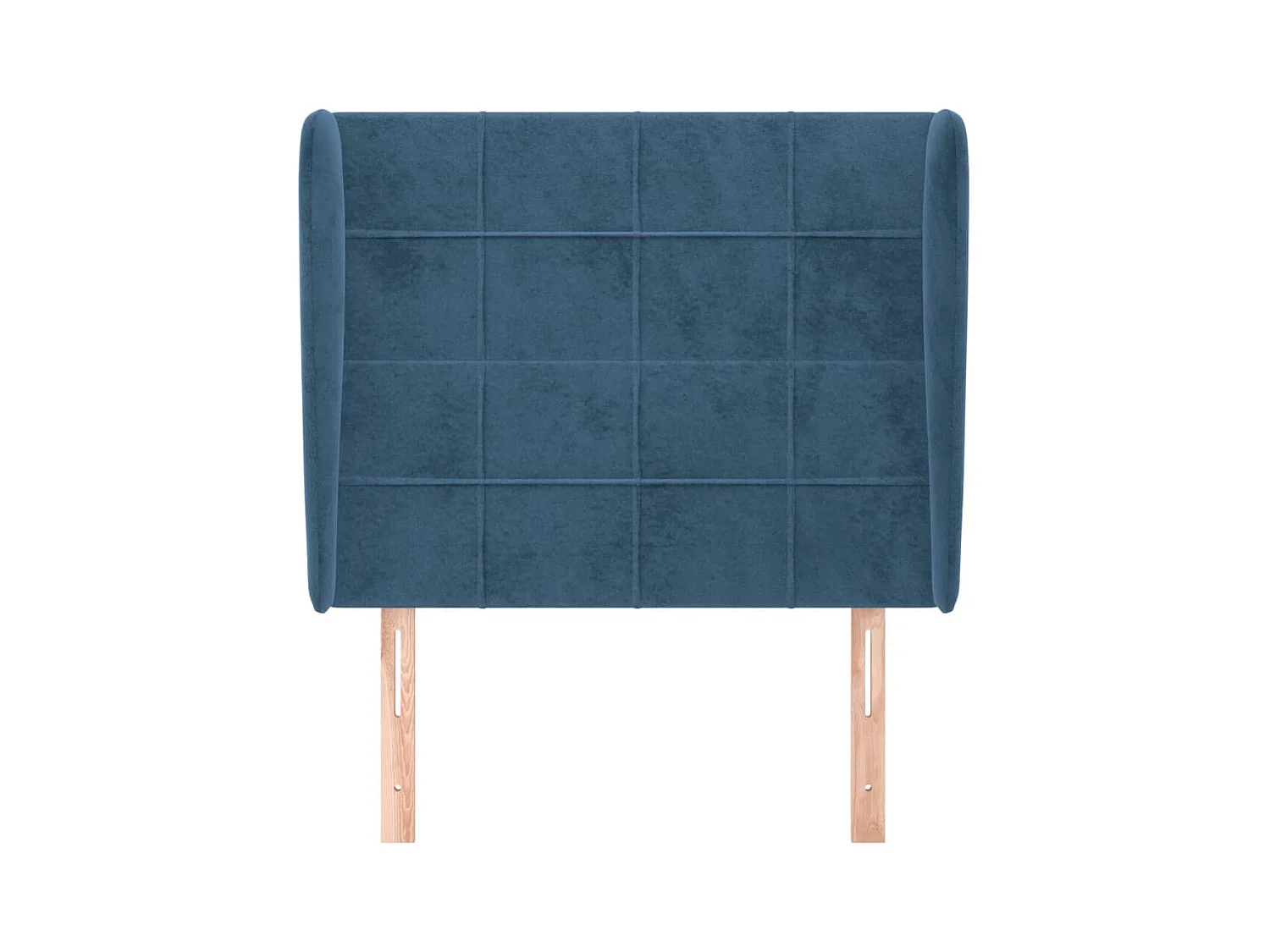 Hoofdbord met vleugels Donkerblauw 83x23x118/128 cm Fluweel