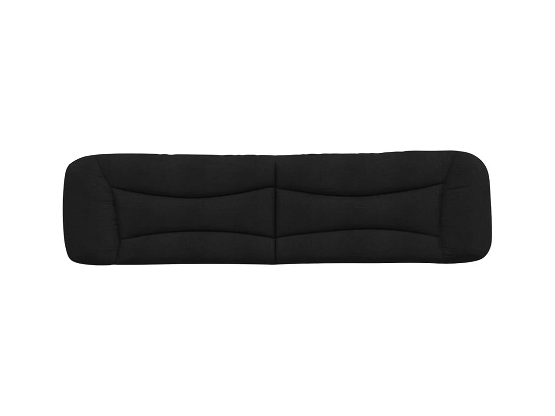 Zwarte hoofdbordkussen 200 cm stof