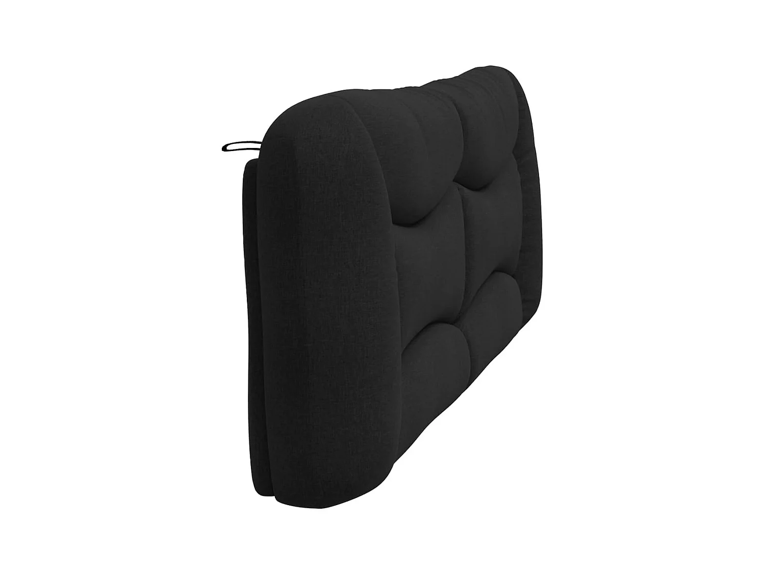 Zwarte hoofdbordkussen 200 cm stof