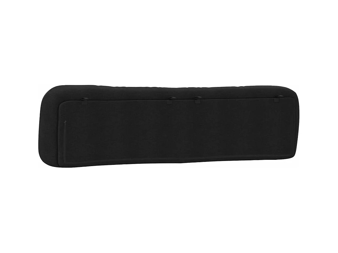 Zwarte hoofdbordkussen 200 cm stof