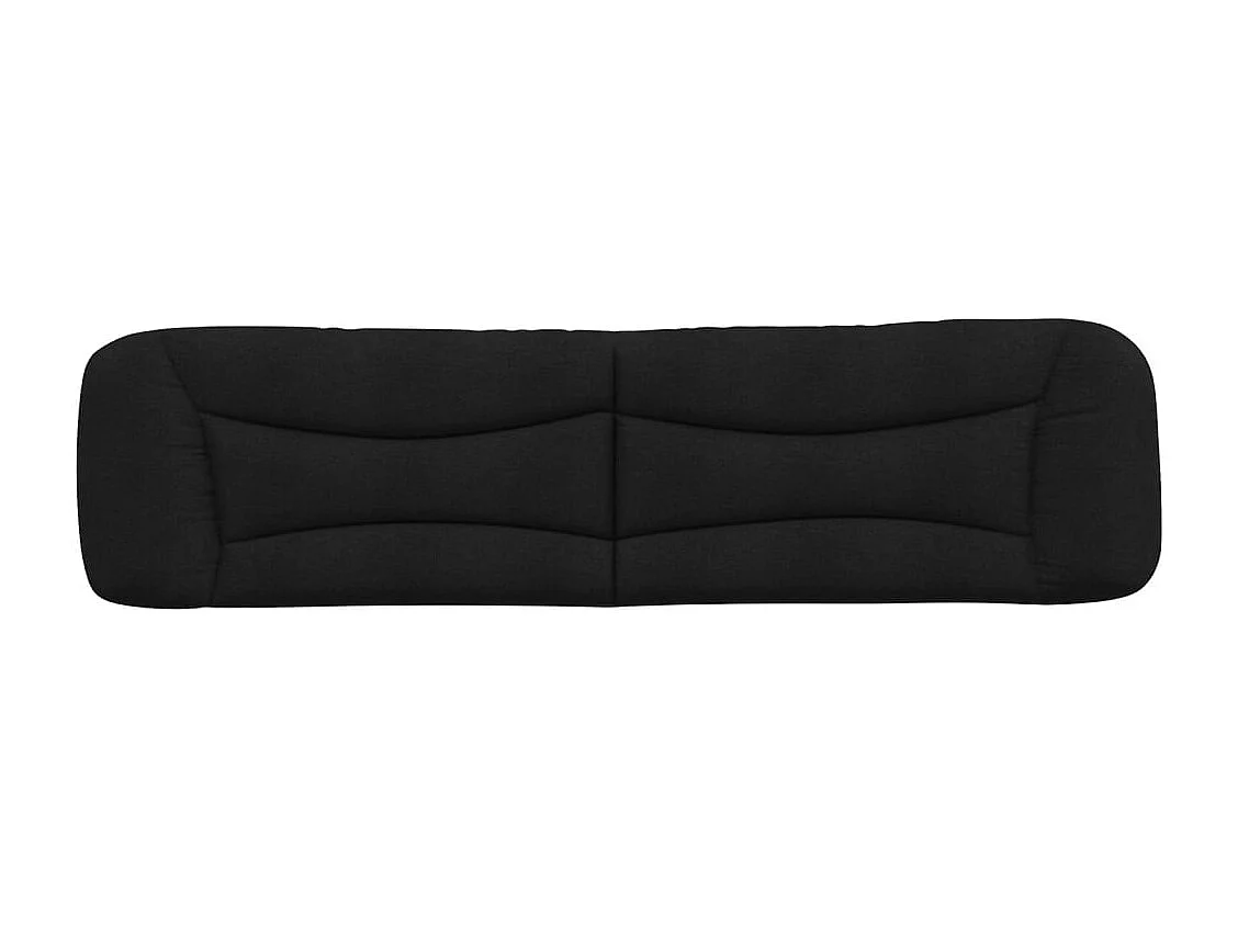 Coussin de tête de lit noir 200 cm tissu