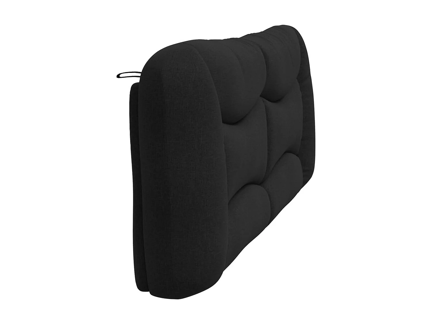 Coussin de tête de lit noir 200 cm tissu