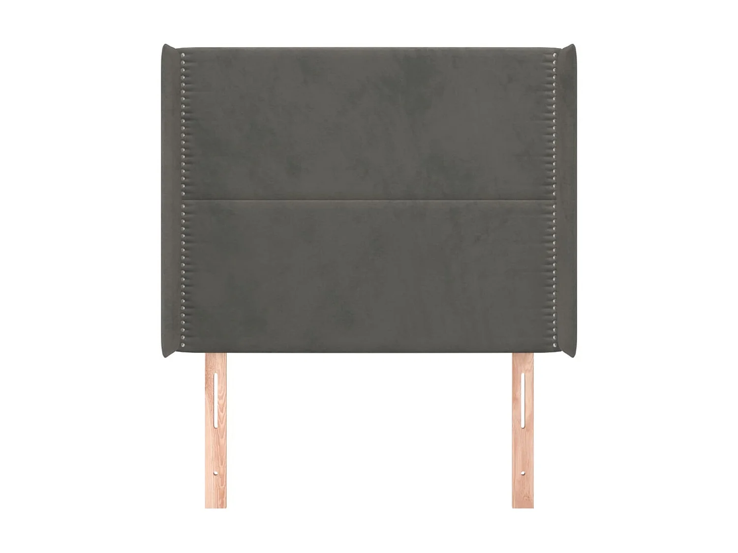Tête de lit avec oreilles Gris foncé 83x16x118/128 cm Velours