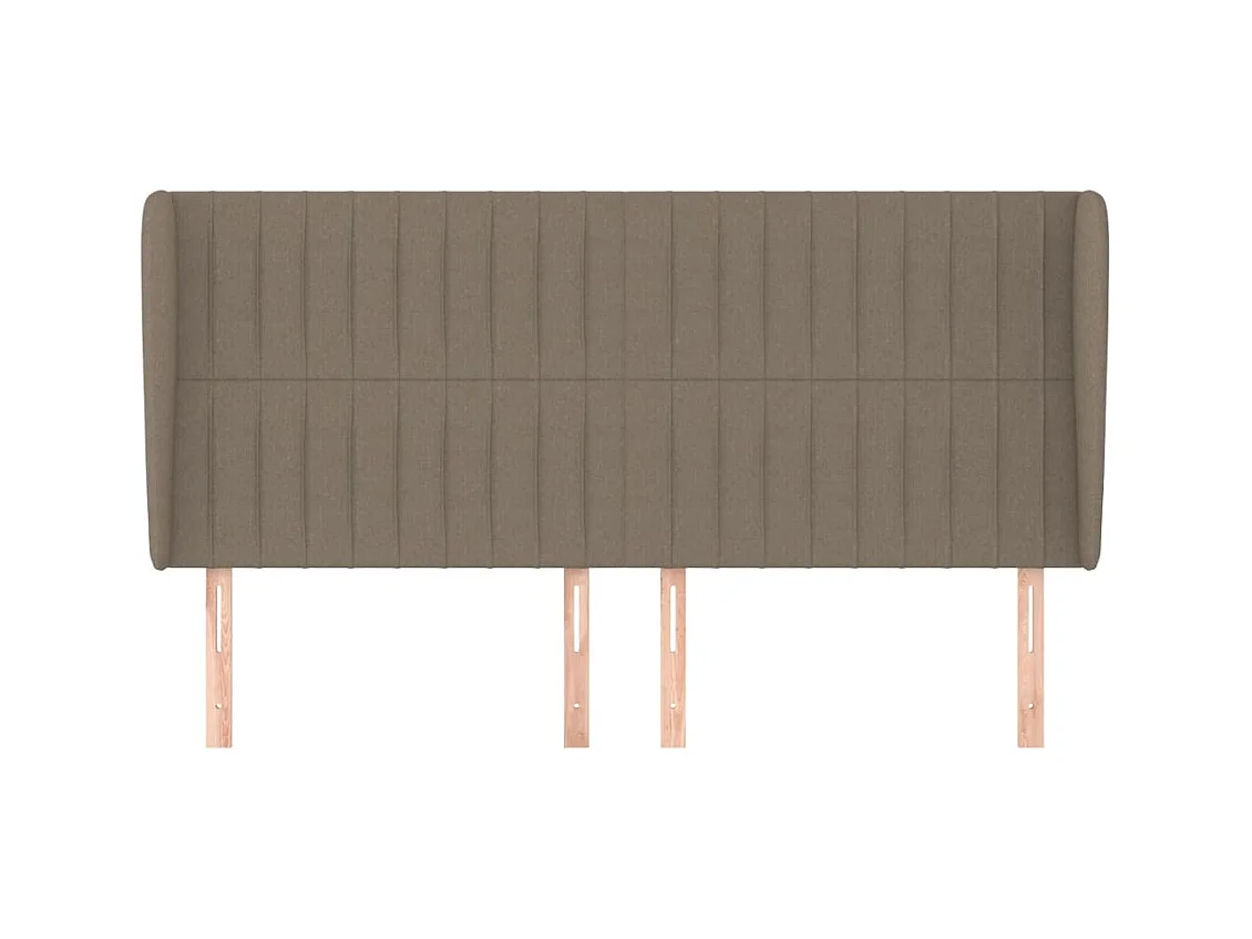 Tête de lit avec oreilles Taupe 203x23x118/128 cm Tissu