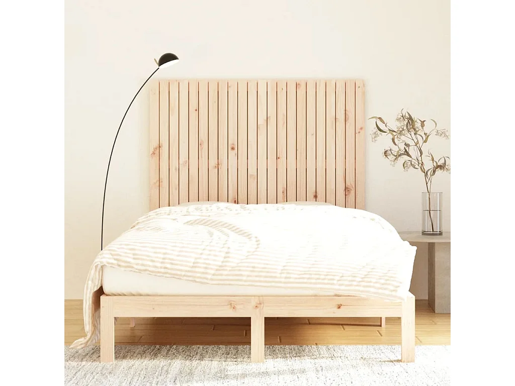 Tête de lit murale 140x3x110 cm Bois massif de pin