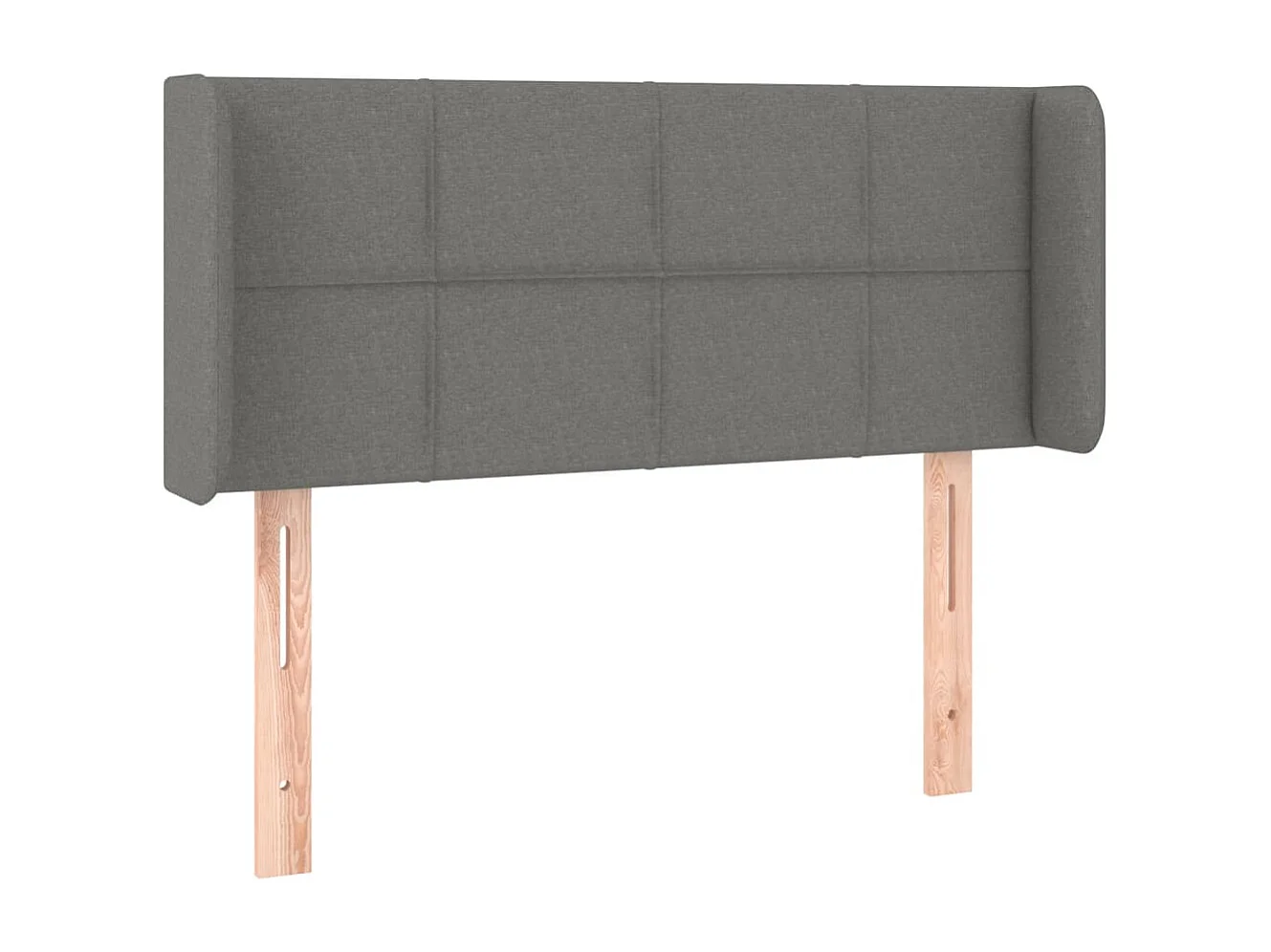 Testiera LED Grigio scuro 93x16x78/88 cm Tessuto