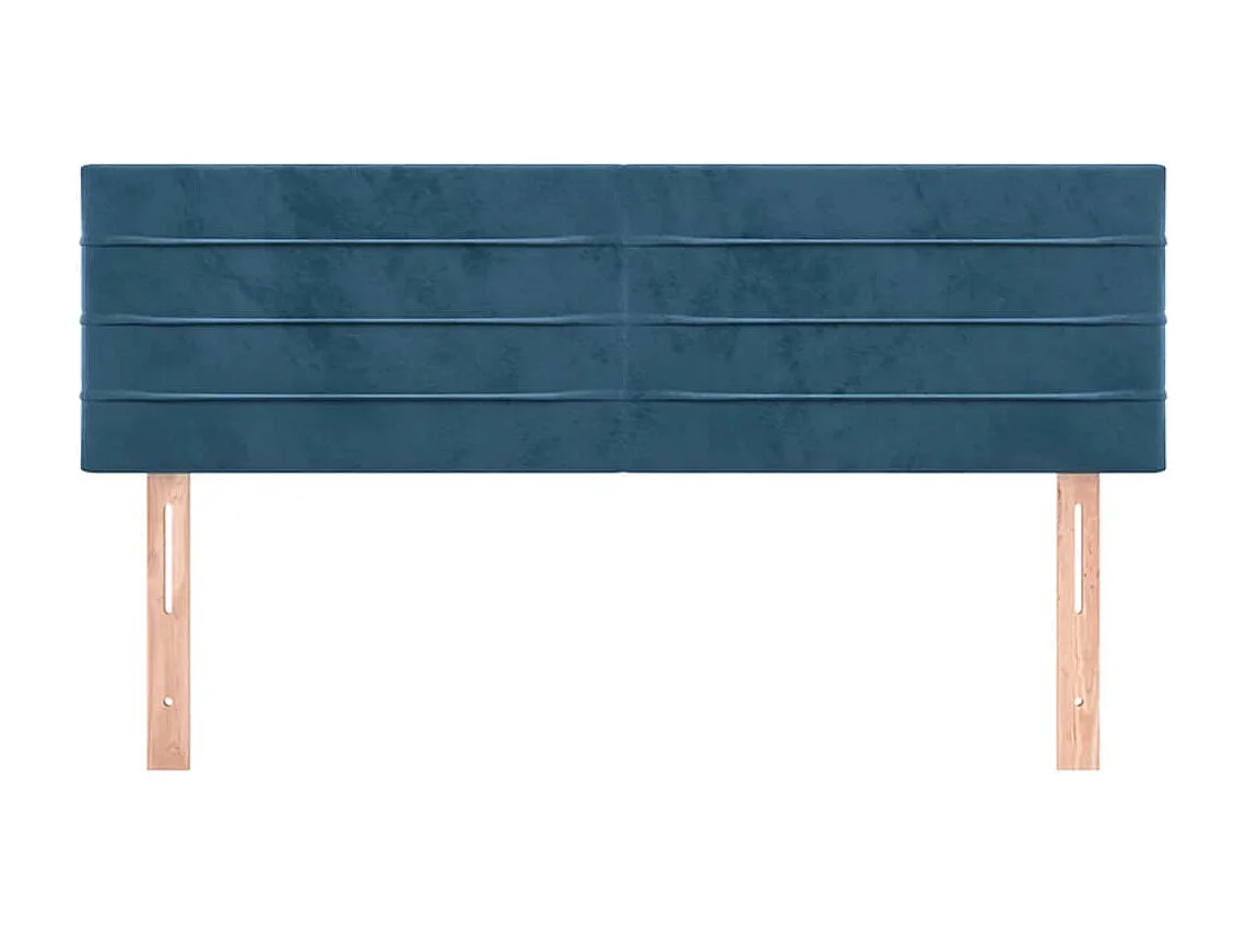 Testiere 2 pezzi Blu scuro 72x5x78/88 cm Velluto
