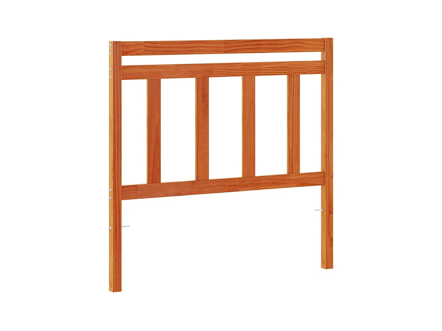 Testiera in legno massello di pino da 100 cm in cera marrone