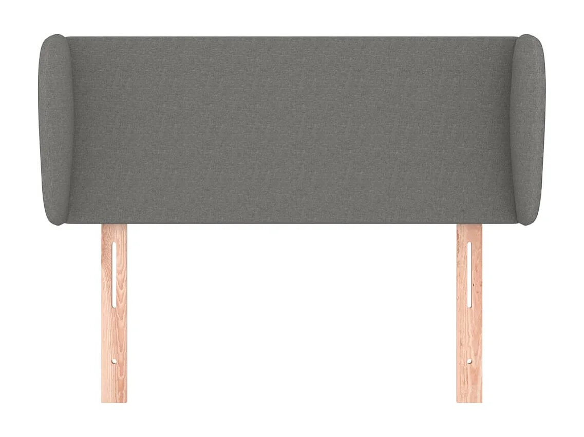 Kopfteil mit Flügeln Dunkelgrau 103x23x78/88 cm Stoff