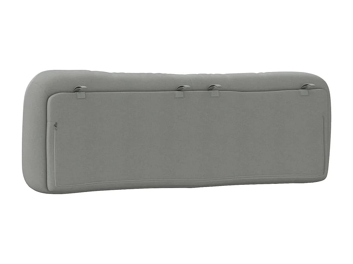 Coussin de tête de lit gris clair 160 cm tissu