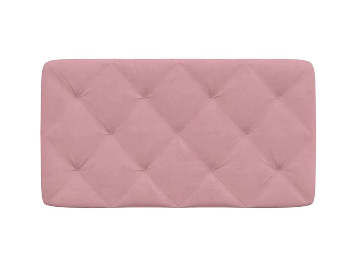 Roze hoofdbordkussen 90 cm fluweel