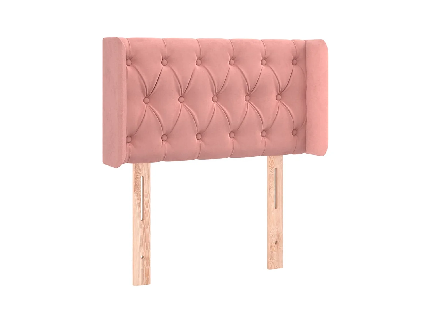 LED-Kopfteil Rosa 83x16x78/88 cm Samt