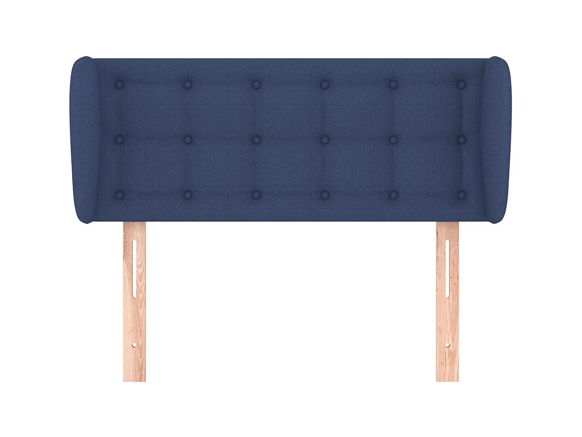 Hoofdbord met oren Blauw 103x23x78/88 cm Stof