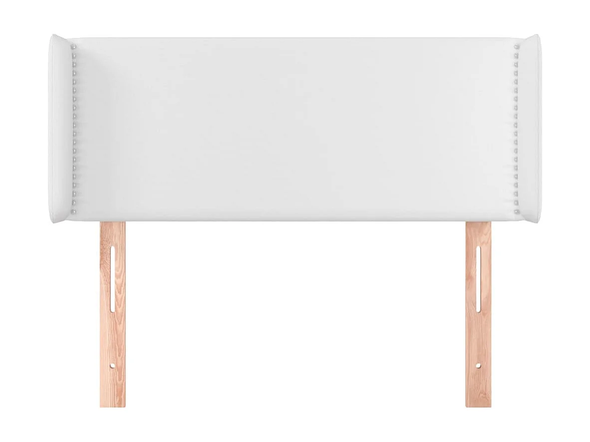 Testiera con ali Bianco 103x16x78/88 cm Ecopelle