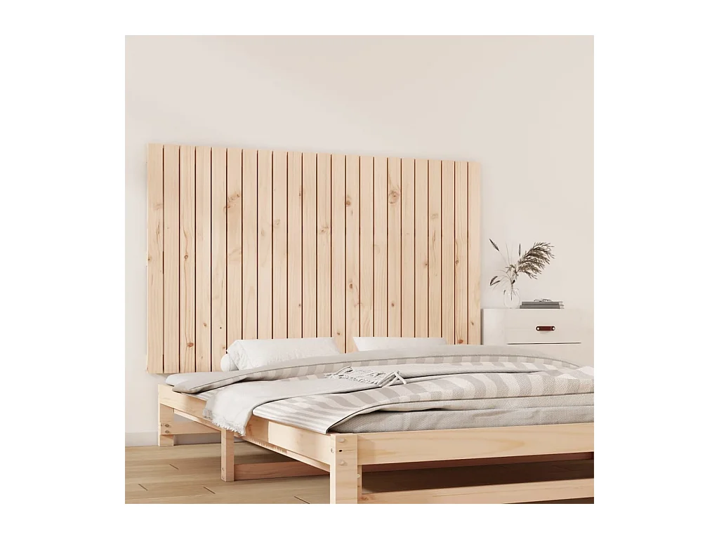 Tête de lit murale 147x3x90 cm Bois massif de pin