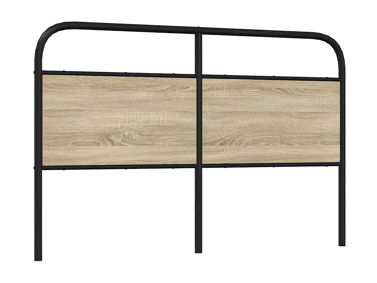 Tête de lit chêne sonoma 160 cm acier et bois d'ingénierie
