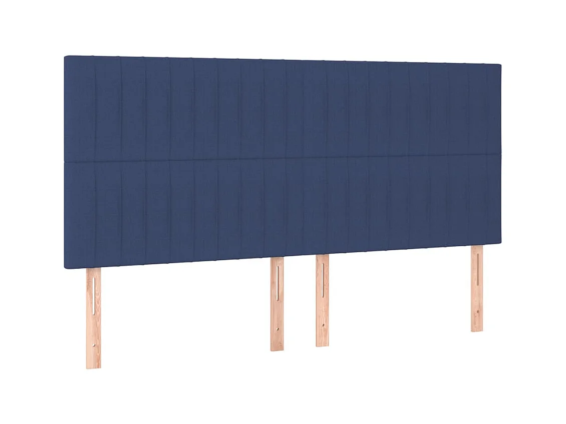 Kopfteile 4 Stk. Blau 80x5x78/88 cm Stoff