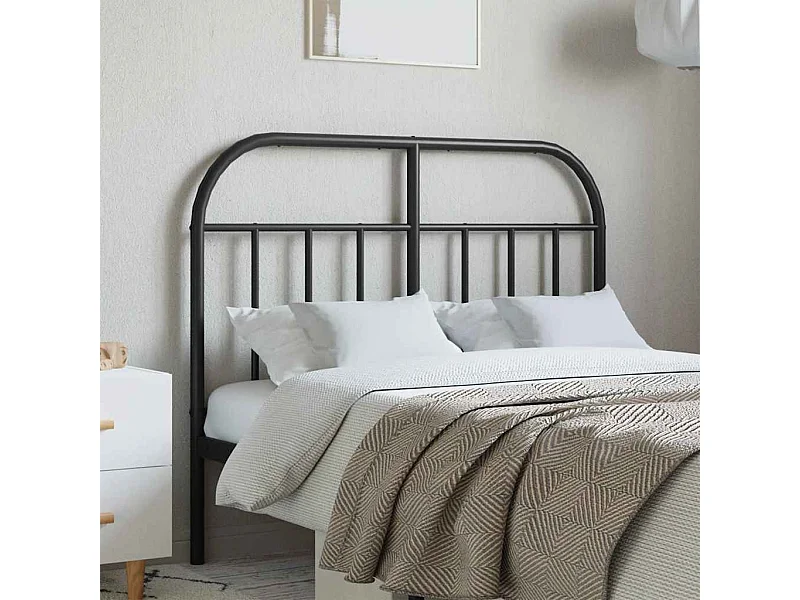 Zwart metalen hoofdbord 120 cm