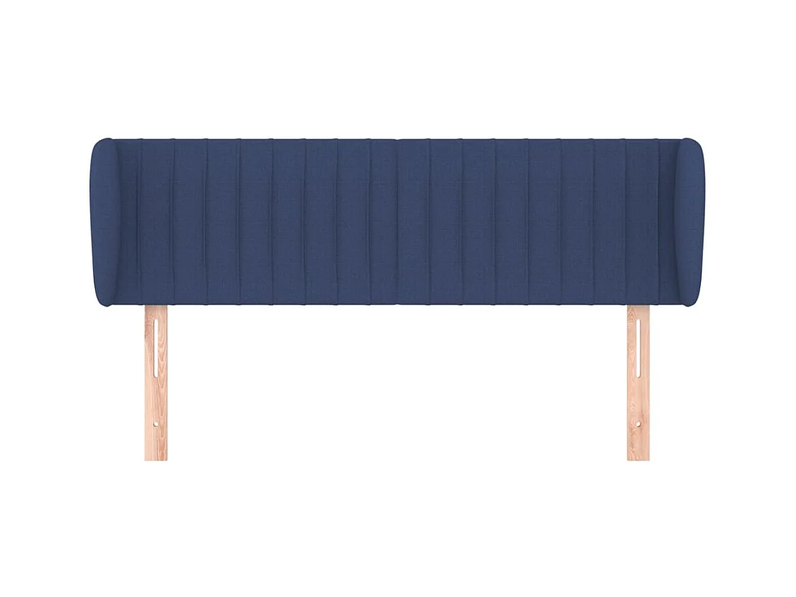 Kopfteil mit Flügeln Blau 147x23x78/88 cm Stoff