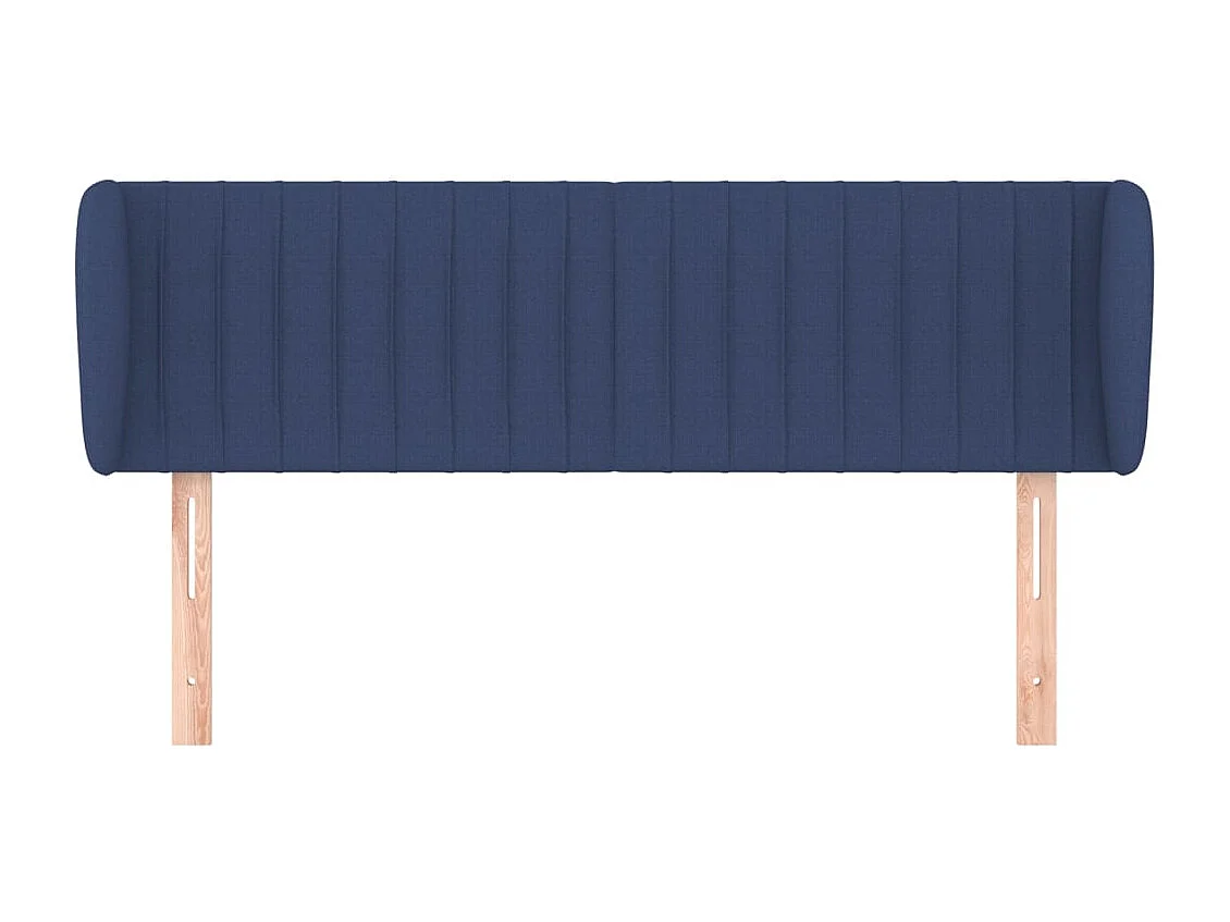 Tête de lit avec oreilles Bleu 147x23x78/88 cm Tissu