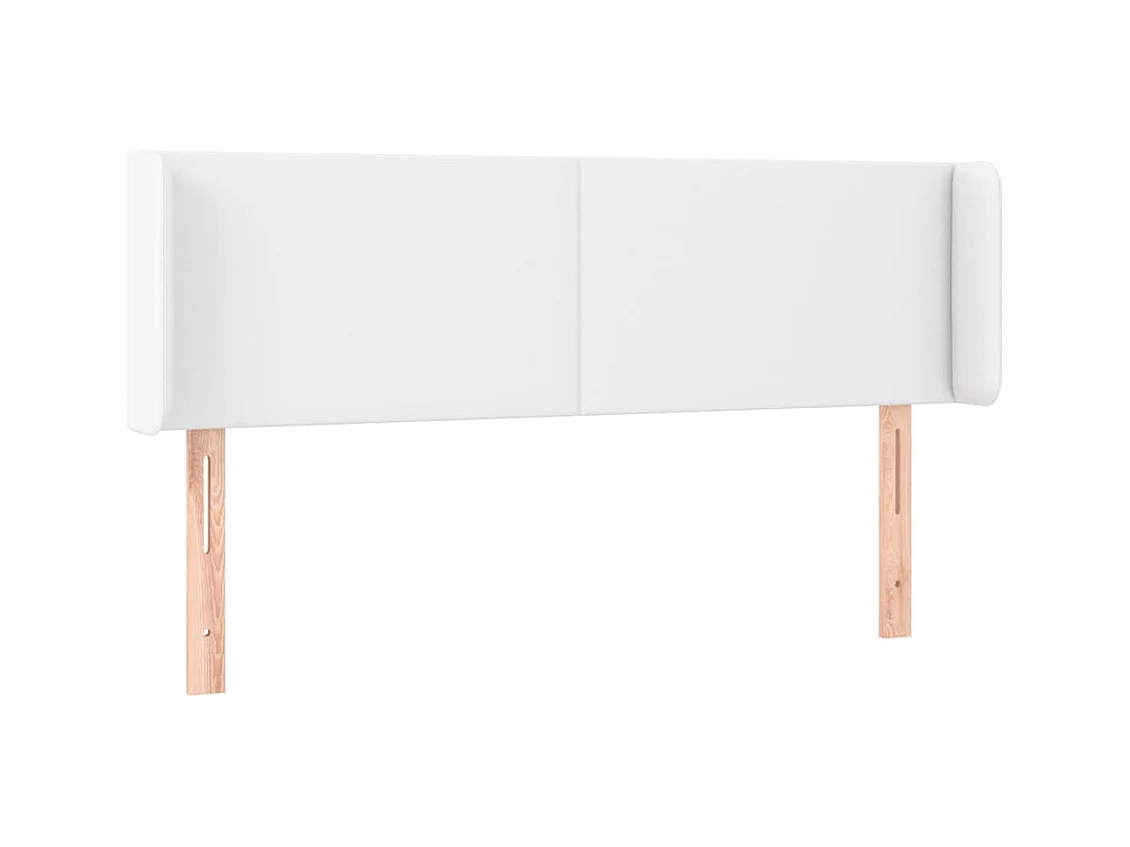 Cabecero LED Blanco 147x16x78/88 cm Piel sintética