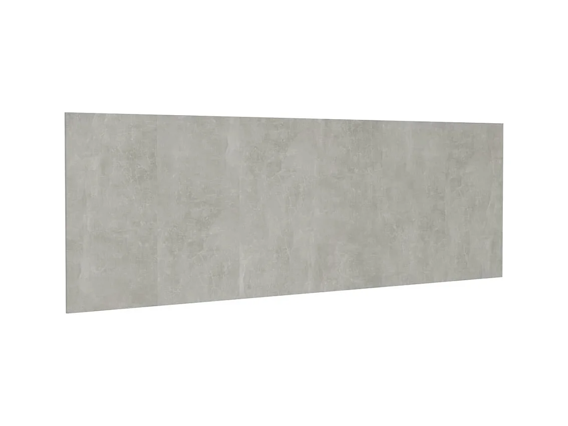 Cabecero de pared gris hormigón 240x1,5x80 cm Madera de ingeniería
