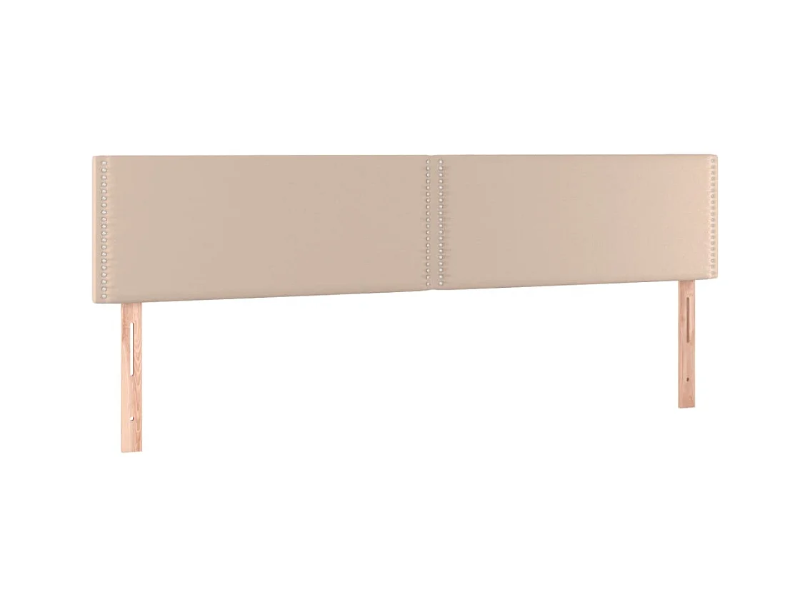 Testiera LED Cappuccino 180x5x78/88 cm Ecopelle