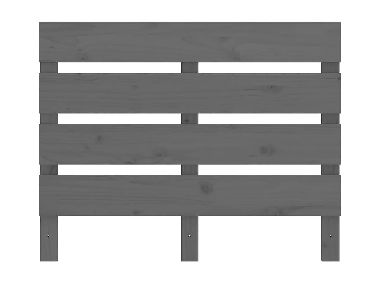 Grijs hoofdbord 100x3x80 cm Massief grenenhout