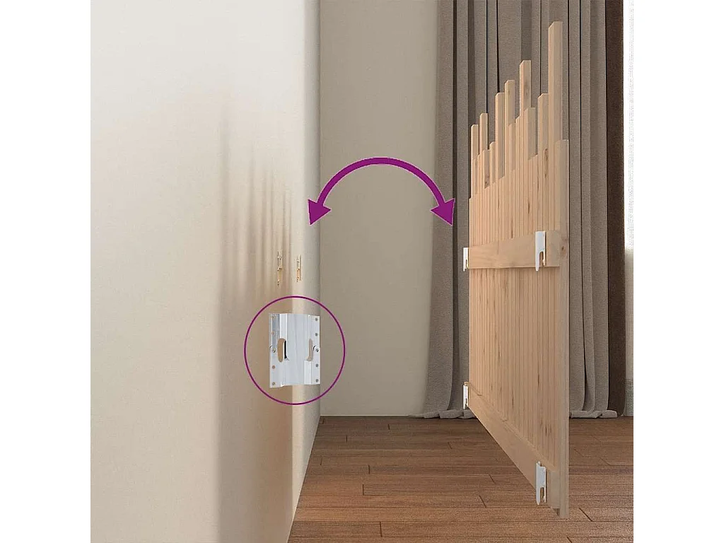 Cabecero de pared 166x3x80 cm Madera maciza de pino