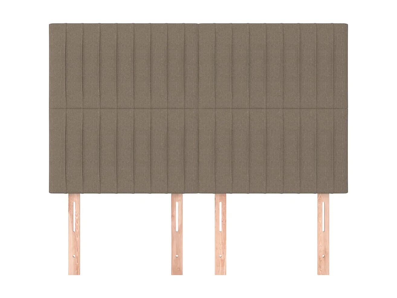 Testiere 4 pezzi Taupe 72x5x78/88 cm Tessuto